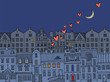 Hand drawing city, vector illustration
