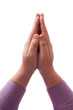 Hands clasped together for a prayer