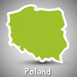 Poland map sticker
