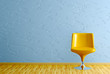 Modern interior with chair 3d render