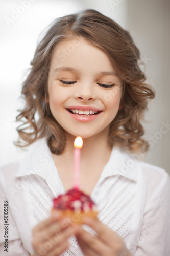 Photo: girl with cupcake girl with cupcake