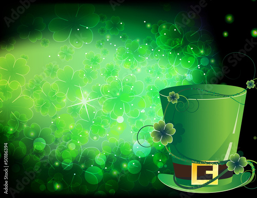 Vector: Leprechaun hat with gold buckle Leprechaun hat with gold buckle