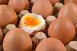 Photo: Egg tray with an egg which is eaten. Egg tray with an egg which is eaten.