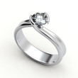 Illustration: Wedding ring with diamond on white background. Sign of love Wedding ring with diamond on white background. Sign of love