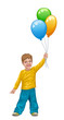 Boy with balloons