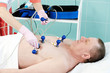 hospital patient at electrocardiogram