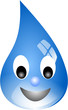 Wassertropfen Gesicht lacht