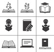 Vector: Book icons set. Book icons set.