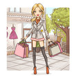 Fashion girl at shopping