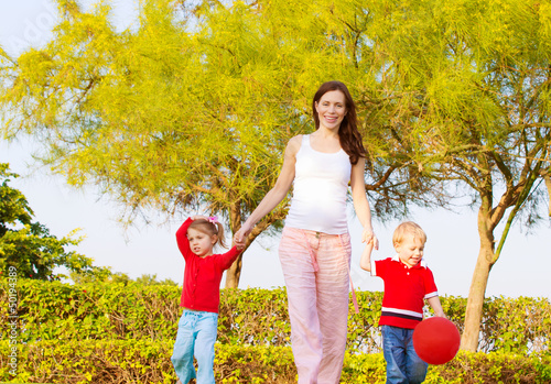 Photo: Happy family in park Happy family in park
