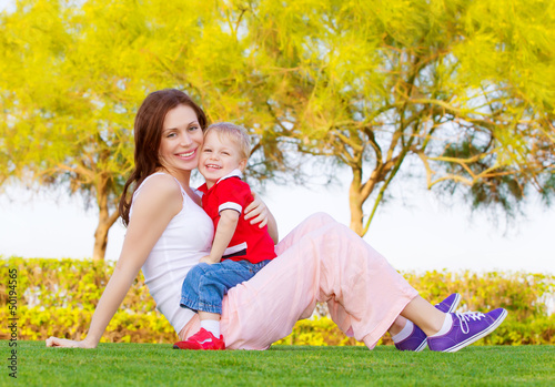 Photo: Mother with little son Mother with little son