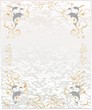 Hintergrund mit Delfinen und floralen Ornamenten