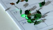 Shamrock confetti falling on calander