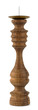 Wood candlestick isolated on white background