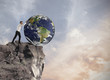 Destruction of the world (earth  furnished by NASA)