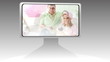 Montage of a moving screen showing couple pictures