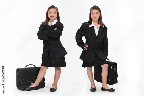 Photo: schoolgirls dressed as businesswomen schoolgirls dressed as businesswomen