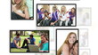 Montage of students clips into frames
