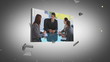 Montage of business people working