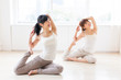 attractive asian women exercising