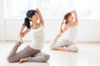 attractive asian women exercising