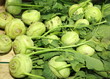 green radish in supermarket