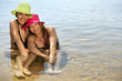 Women bathing