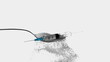 Syringe falling onto spoon full of sugar