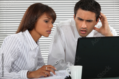 Photo: Surprised businesspeople Surprised businesspeople