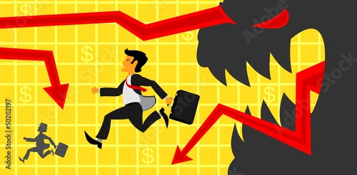 Vector: Financial crisis Financial crisis