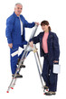 Painter with daughter