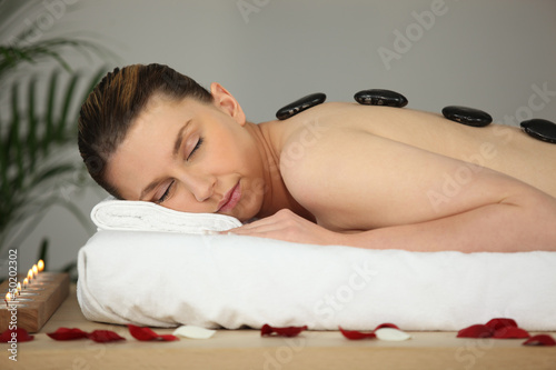 Photo: woman in relaxation cure woman in relaxation cure