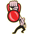 Crossfit Training Lifting Kettlebell Front