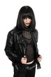 Portrait of young goth woman