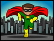 little superhero running