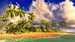 Ilustração: Tropical paradise beach Tropical paradise beach