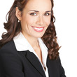 Portrait of smiling businesswoman, isolated