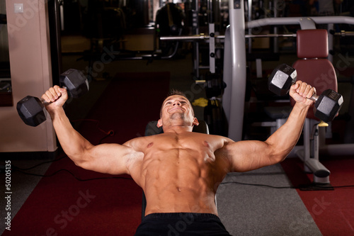 Photo: Bodybuilder training Bodybuilder training
