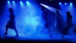 Silhouettes dancing on the stage