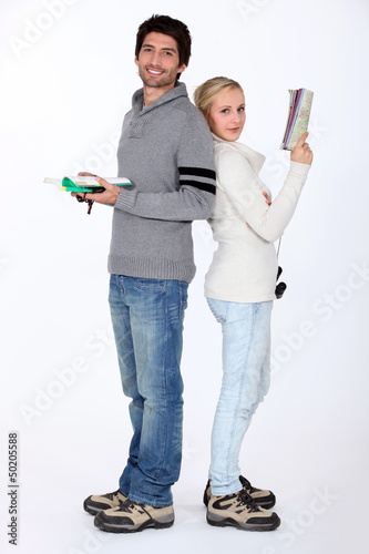 Photo: Couple back to back Couple back to back