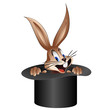 Vector: bunny in the hat bunny in the hat