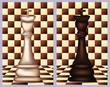 White and Black Chess King,  vector illustration