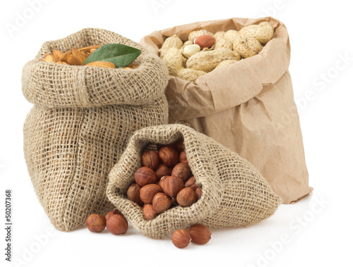 Photo: set of lnuts isolated on whit set of lnuts isolated on whit