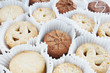 Photo: Diverse Cookies In Pleated Wrapper Diverse Cookies In Pleated Wrapper