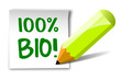 100% BIO, Bleistift, vektor