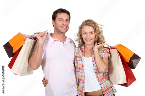 Photo: couple shopping together couple shopping together