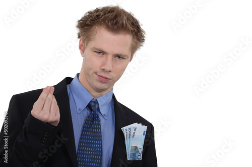 Photo: Successful businessman with cash Successful businessman with cash