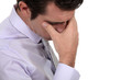 A stressed out businessman