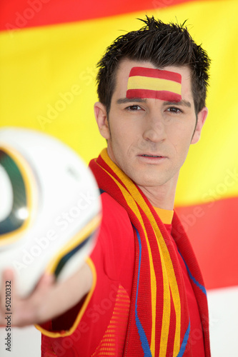 Photo: Passionate Spanish soccer fan Passionate Spanish soccer fan