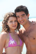 Young couple on the beach